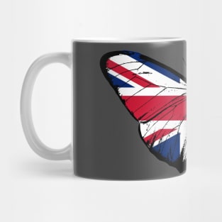 Vintage United Kingdom Butterfly Flag of United Kingdom (Stand with UK) Mug